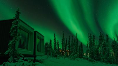 The resort operates on more than 100 acres of boreal forest in interior Alaska, with peak season running from mid-November through late March.